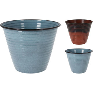 Flowerpot metal 2 assorti colors