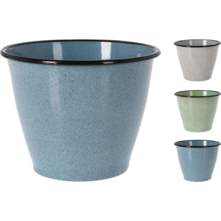 Flowerpot metal 3 assorti colors