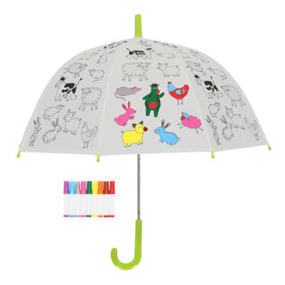 Esschert design coloring umbrella farm animals
