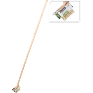 Wooden stem weed brush