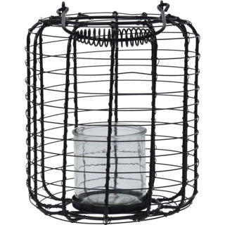 Home styling lantern black metal