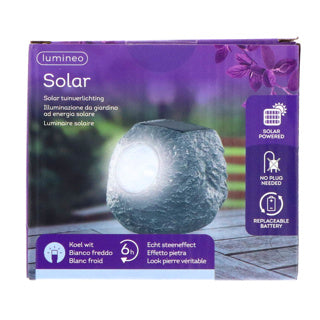 Solar Lamp Steen Polyresin