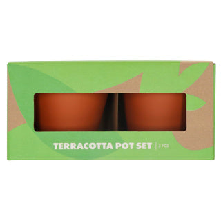 Terracotta Pots mat Chives a Basil Somen 13,5 cm