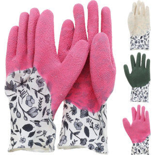 Garden gloves print 3 assorted colors