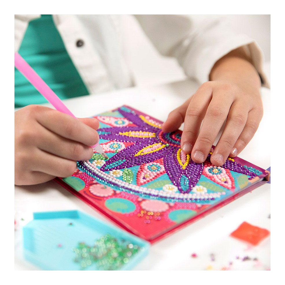 Tom Diamond Painting Diary - Flower Mandala růžová