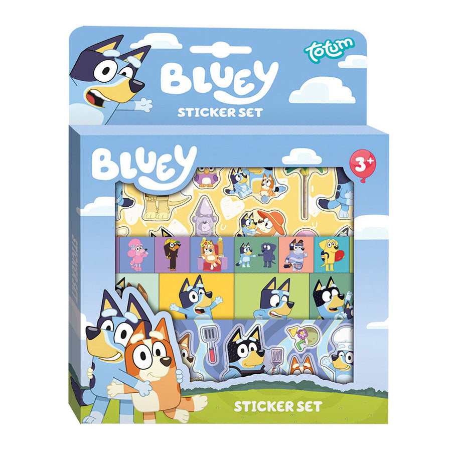 Totum Bluey sticker set with play background