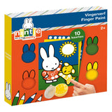 Grupo de manualidades creativas creativas con pintura para dedos Miffy.