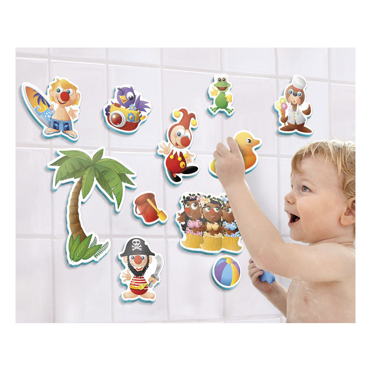 Bambolino Toys Bath Figures Jokie in Storage Net, 10st.