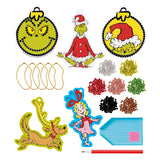 Totum the grinch diamond paint pendants 5 pieces including 1100 diamonds | 2 pcs