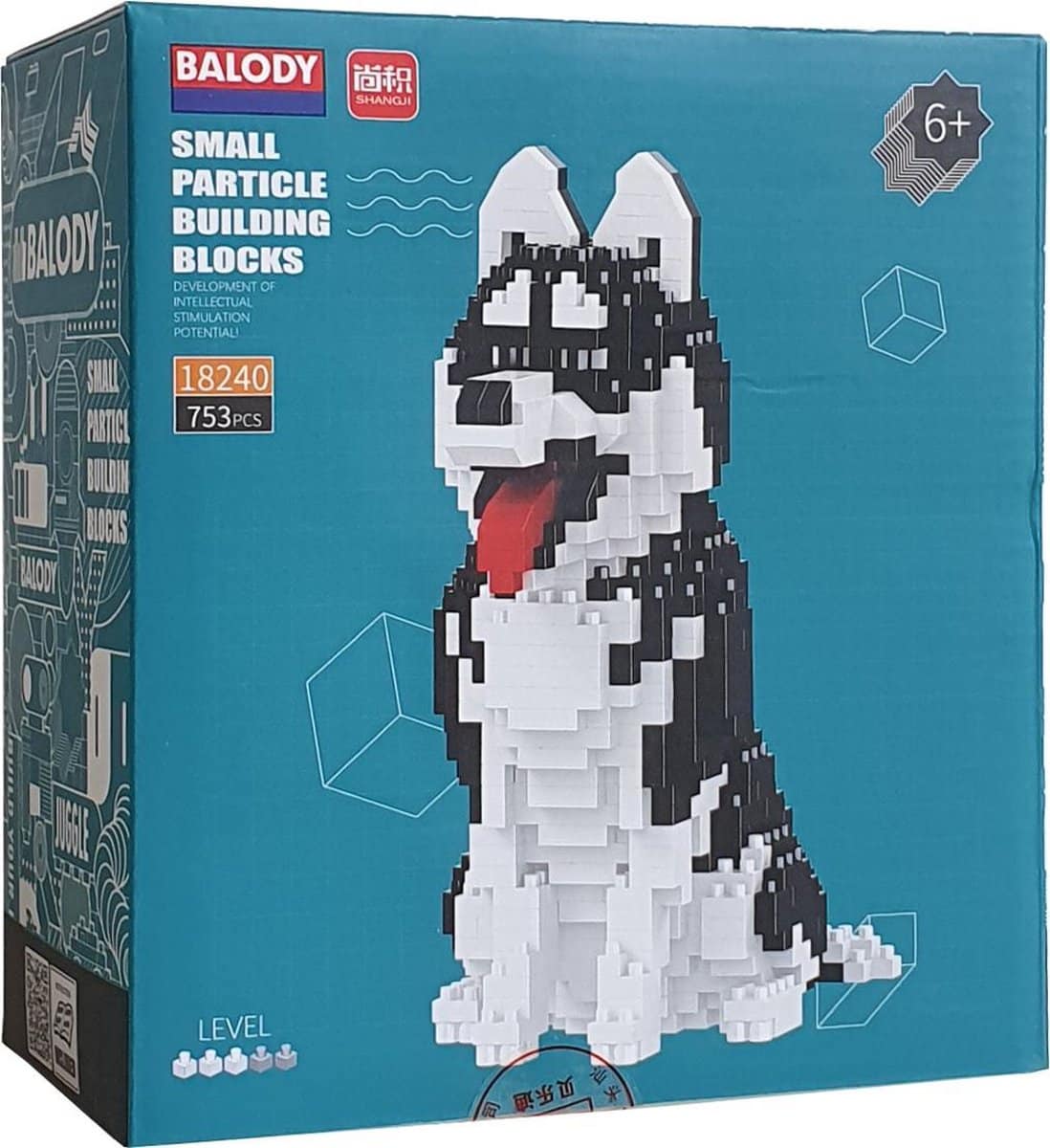 Cane Balody Husky con nanoblocks mini lego building pietre 753 parti