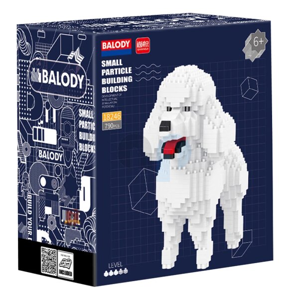 Balody Poodle Dog With Nanoblocks Mini Lego Building Stones 790 Parts