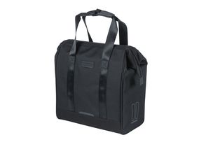 Basil Grand Bicycle Shopper - Acqua nera - Borsa di retrotti per biciclette elettriche, 23L