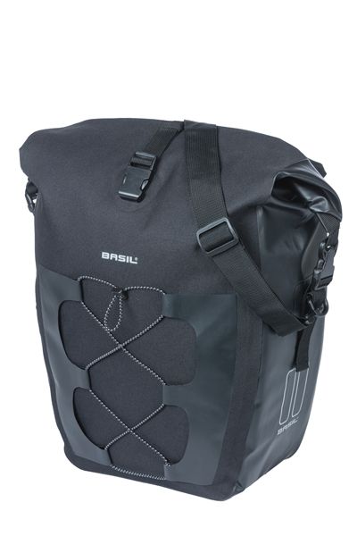 Basilikum Single Fahrradbeutel Navigator wasserdichte Mik 22 Liter - 19 x 27 x 41 cm - Schwarz