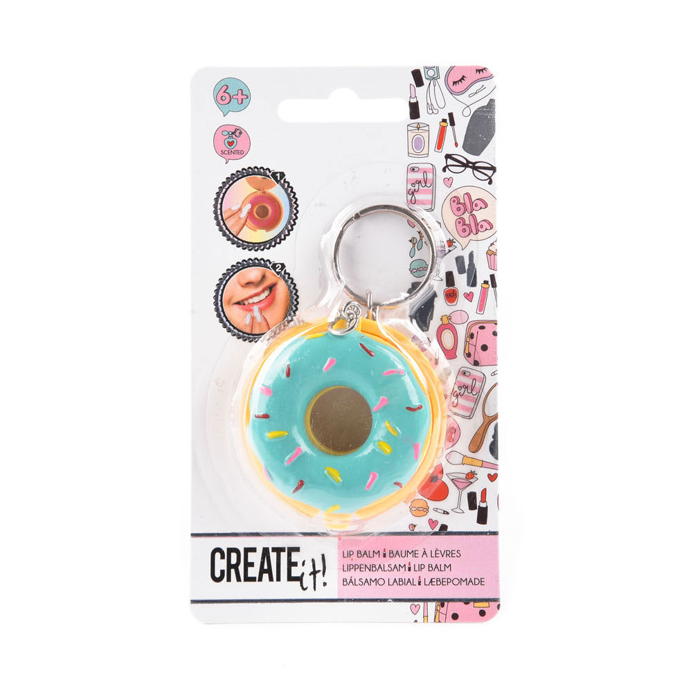 Create it! Beauty key ring donut with lip balm