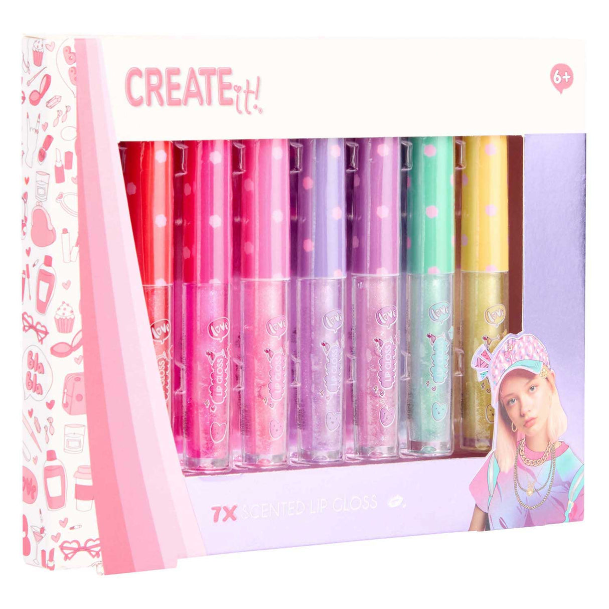 Create it! Lipgloss with glitter and scent 7-piece