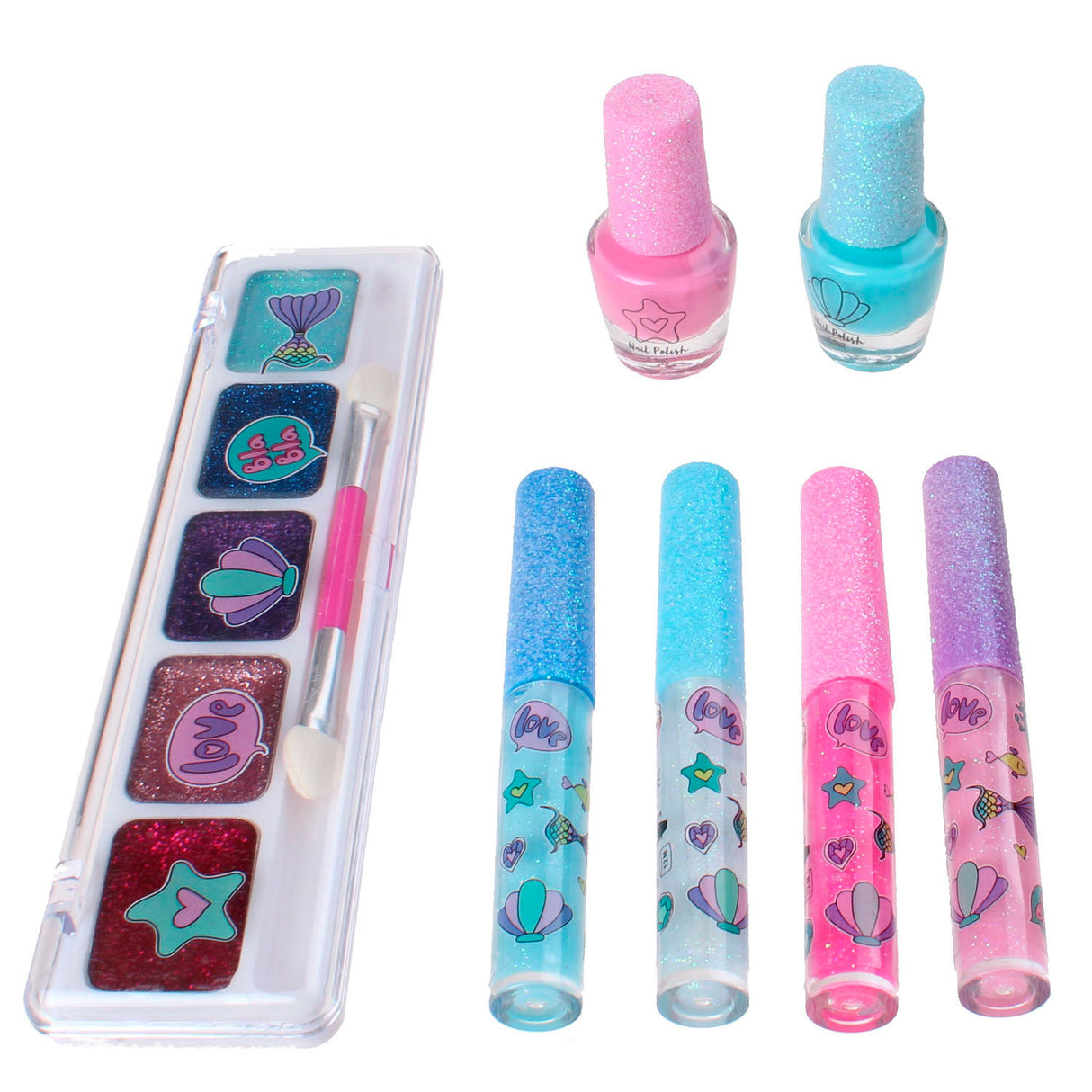 Crea! Set di trucco di bellezza Glitter, 7dlg.