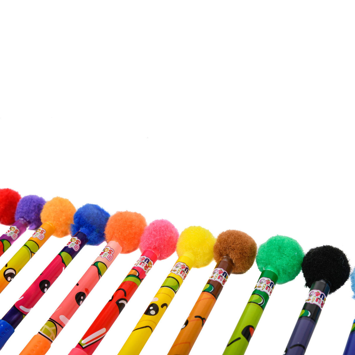 Canenco fruity squad pompom gel pens with scent, 12 pcs.