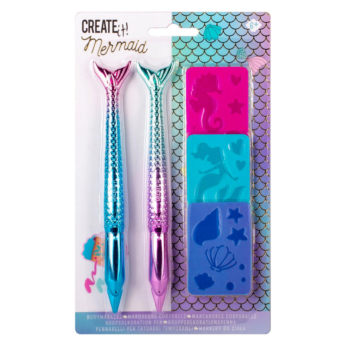 Canenco Créez-le! Mermaid Bodymarkers avec 3 modèles