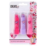 Create it! heart lipstick, 3st.