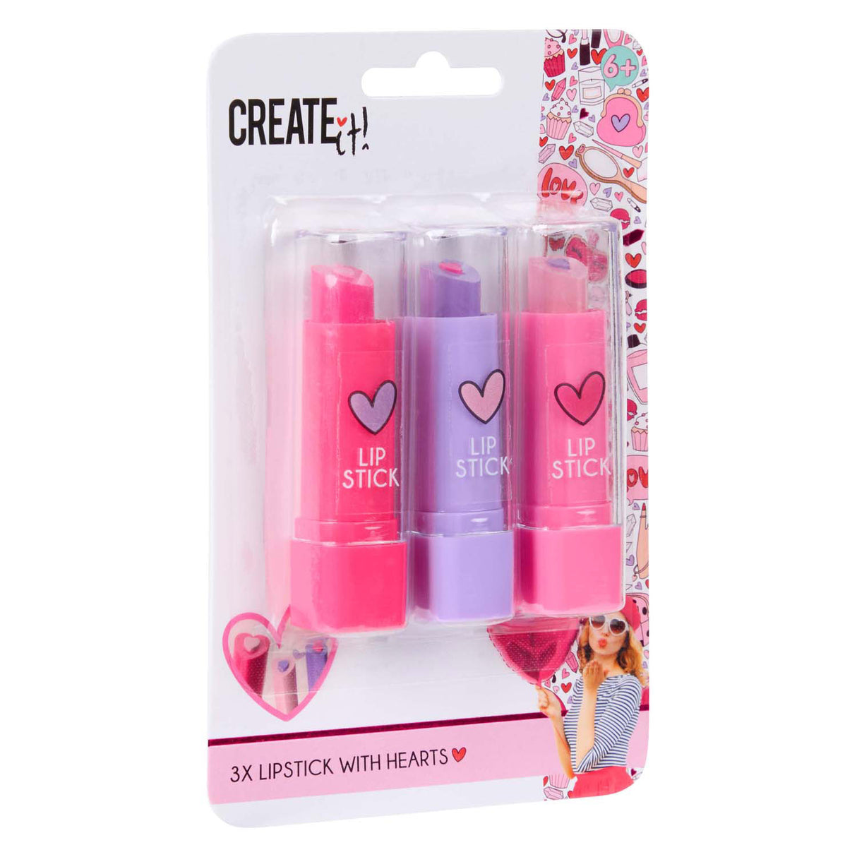 Create it! heart lipstick, 3st.