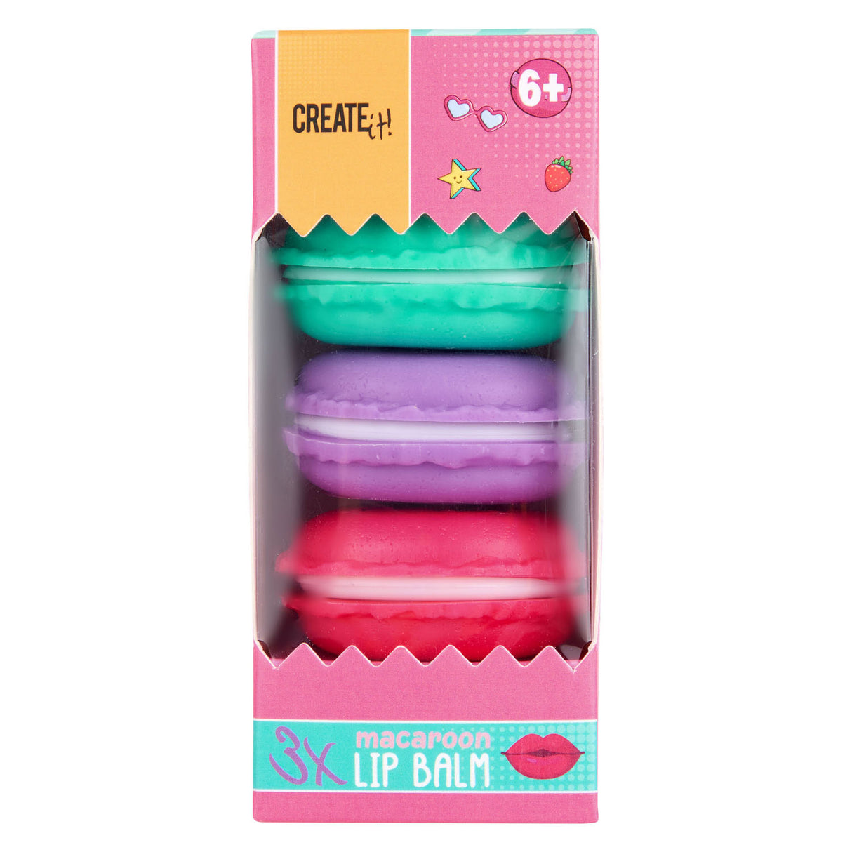 Create it! Candy lip balm Macaron Box, 3st.