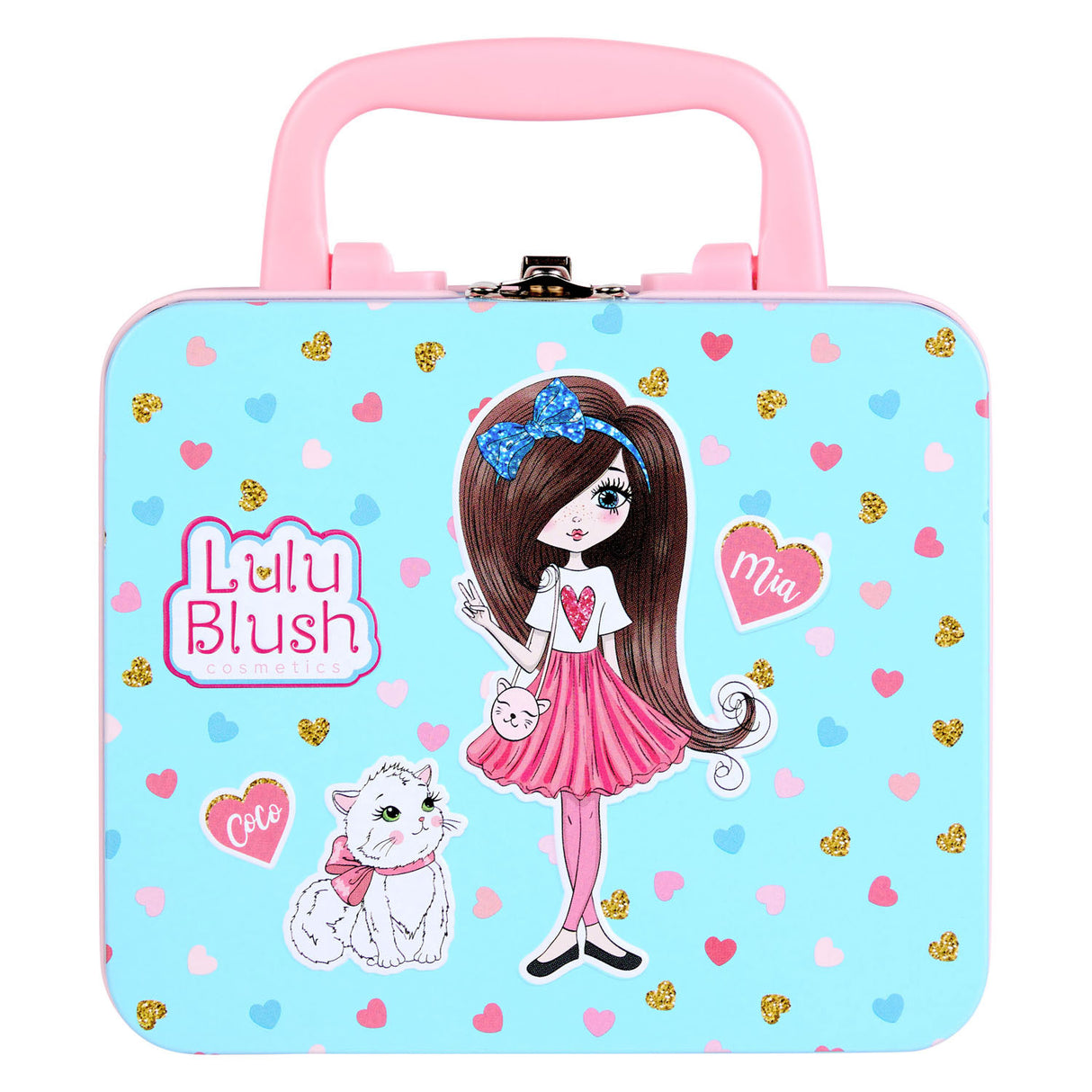 Canenco lulu blush make-up set in pewter case