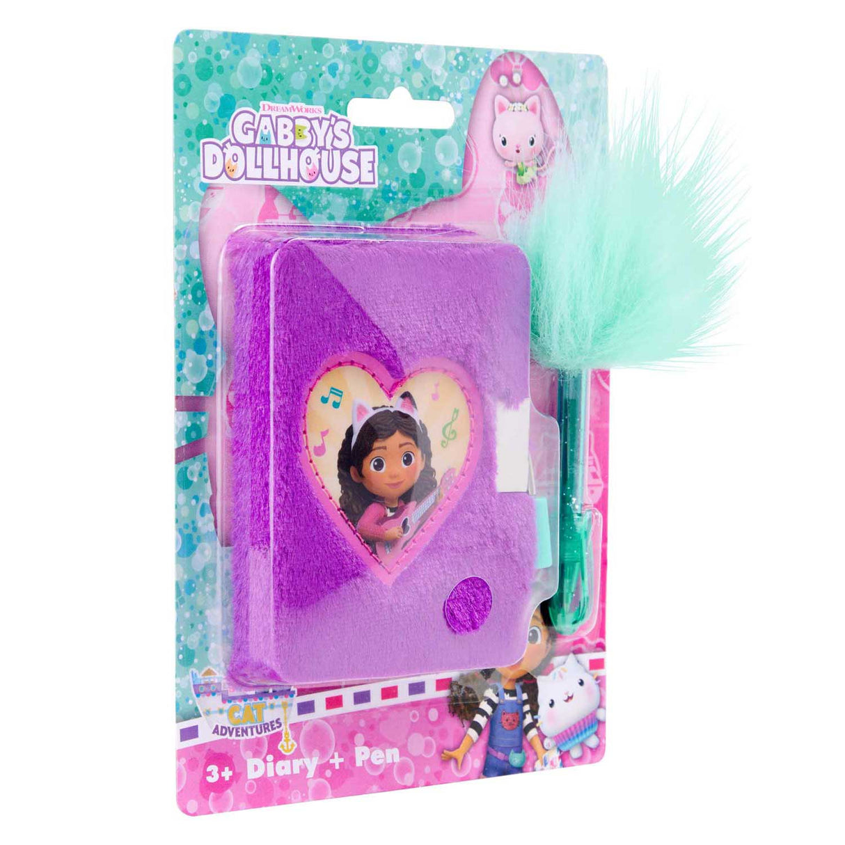 Canenco gabby's poppenhuis pluche dagboek met pluche pen