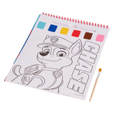 Canenco Paw Patrol Watercolour Paint Set Book - Incl. Brush
