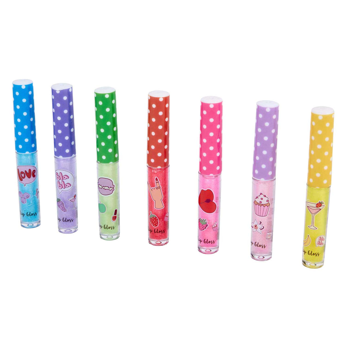 Erstellen Sie es! Lipgloss mit Glitzer und Duft 7-Stück