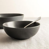 Dutch rose velvet kom 17cm mat zwart 4st