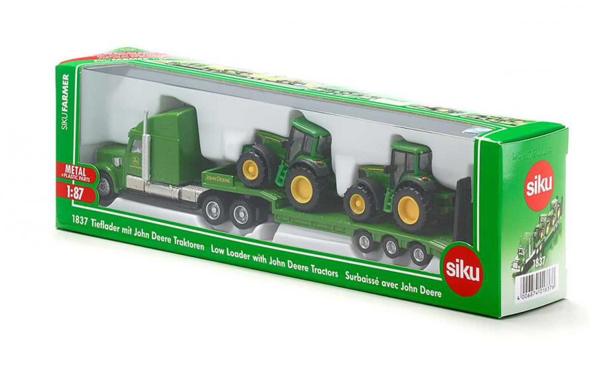 Siku 1837 Low -Loader con John Deere Tractors 1:87