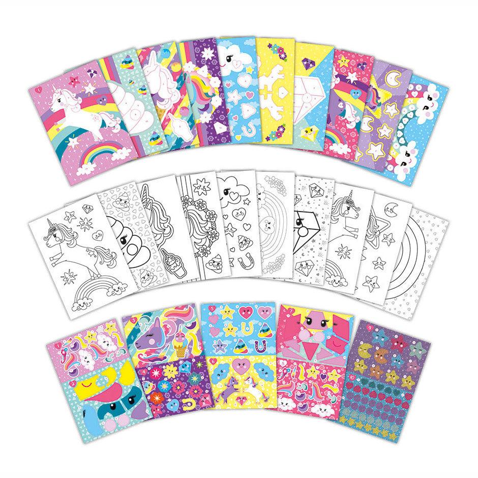 Totum sticker book Sticking at Number Eenhoorn