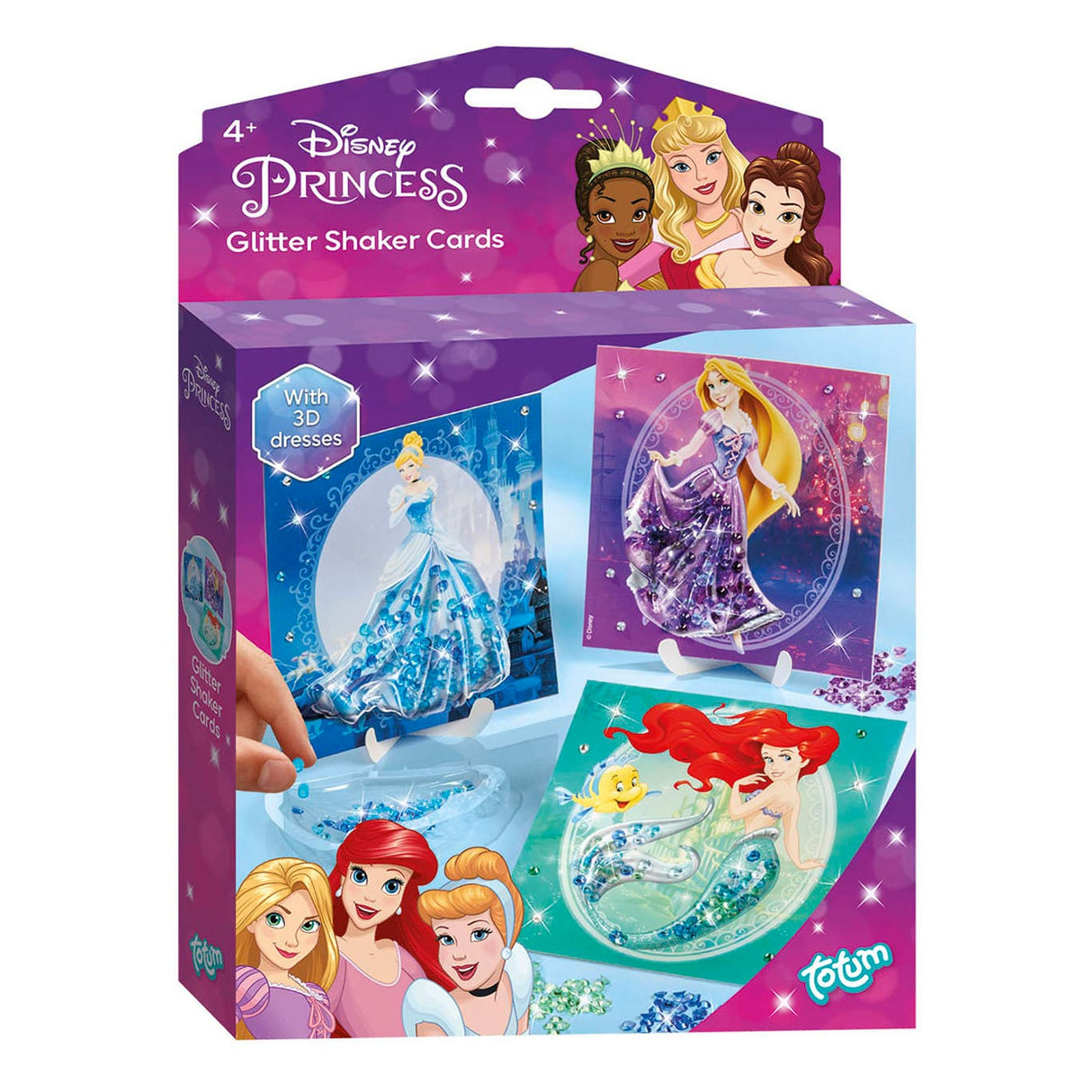 Totum Disney Princess - Make glitter shaker carte