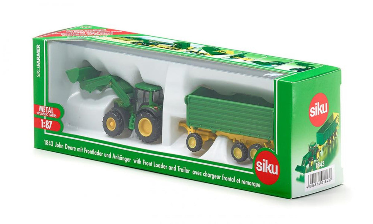 Siku 1843 John Deere With Trailer 1:87