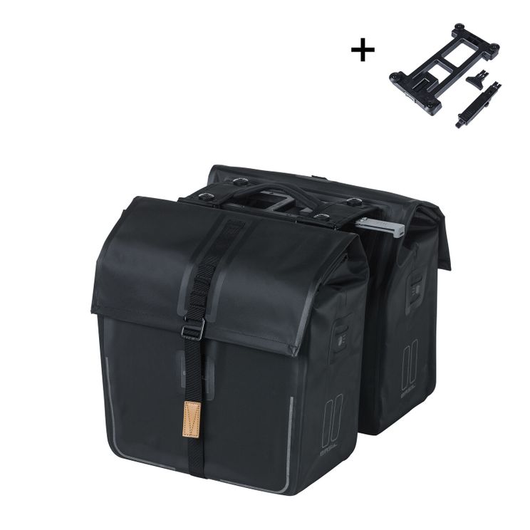 Basil Bag Urban Dry Mik 2.0 Double matte black | 50L
