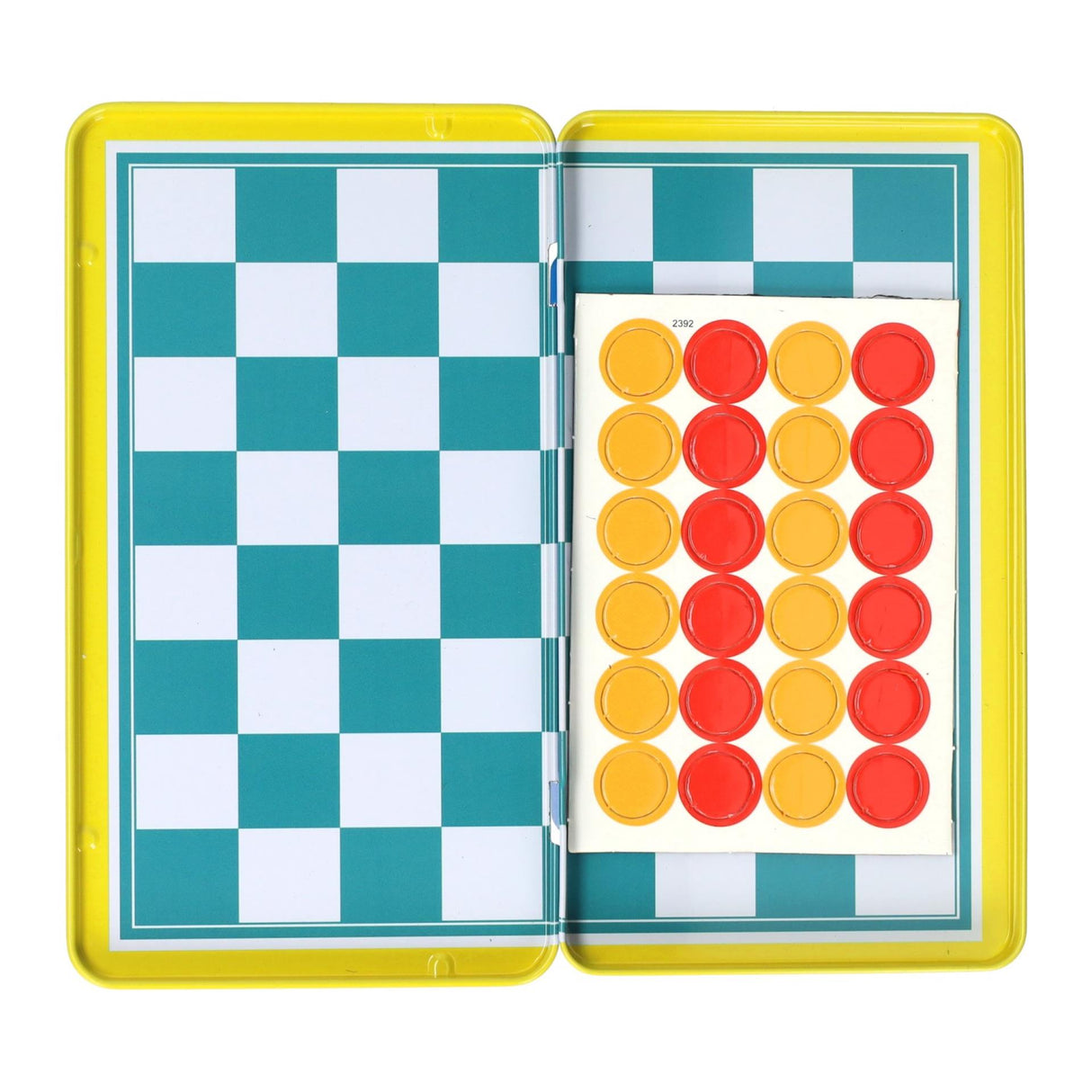 Intro magnetic travel game in tin chess checkers