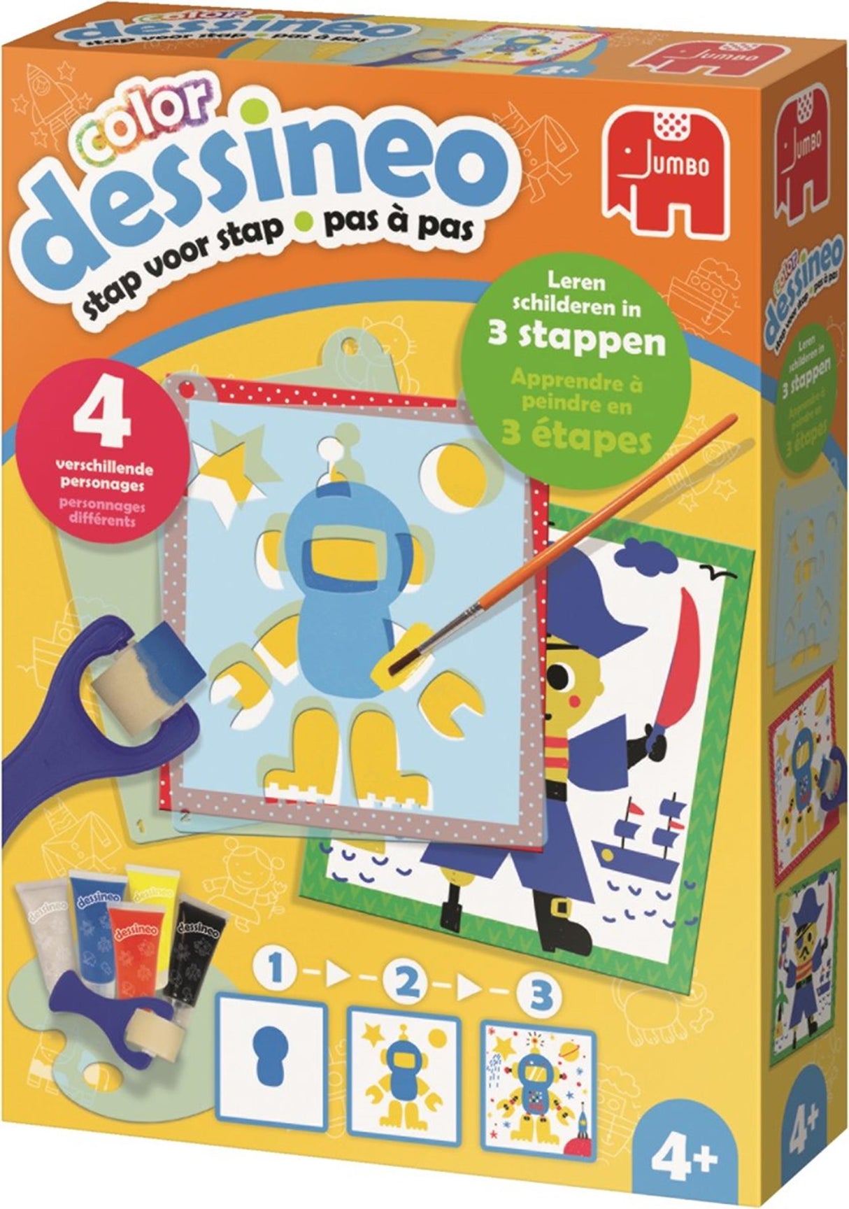 Jumbo dessineo schilderen personages