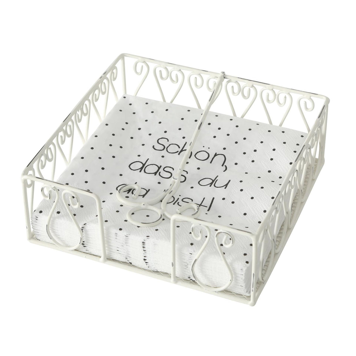 Boltze home servethouder metaal wit