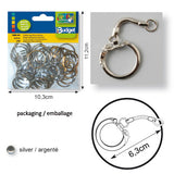 Vaessen creative • key ring 63mm silver 15pcs