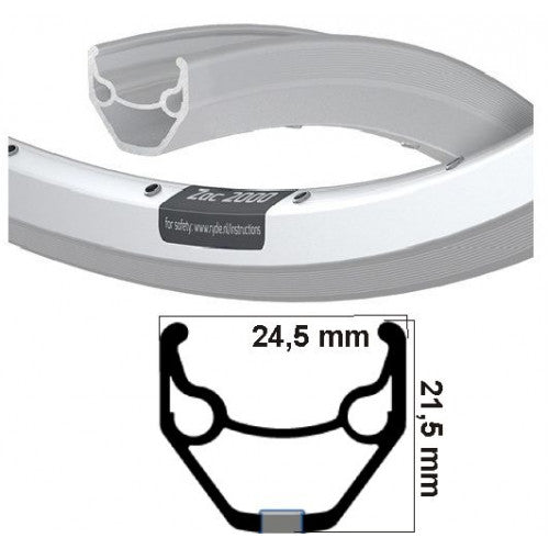Ryde Velg ZAC 2000 Silver 26 inch 32 holes 14g