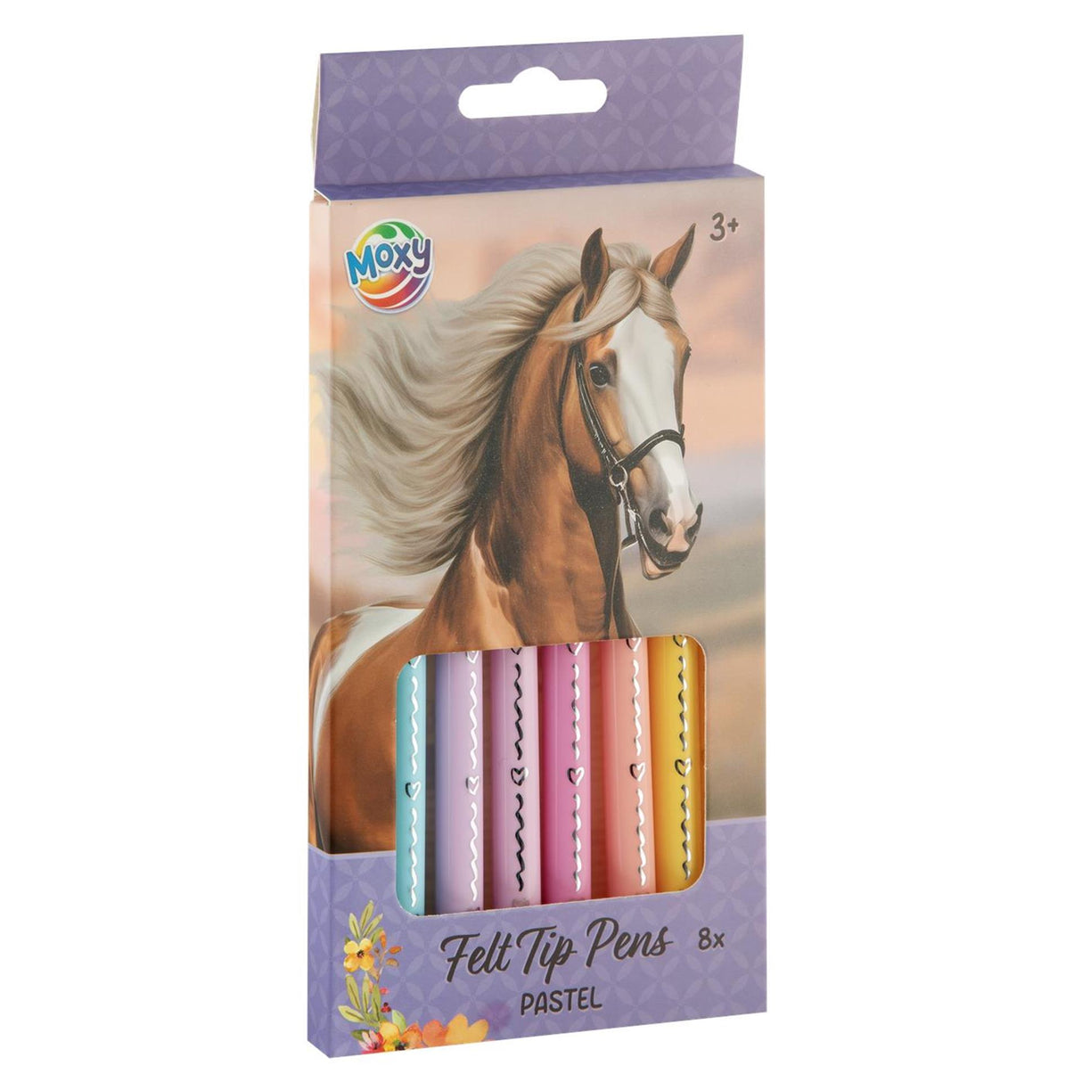 Creative craft group felt-tip pens pastel horse collection 8 pieces
