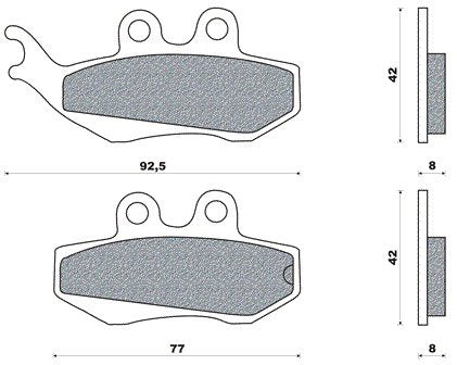 Newfren brake block set FD0195 Runner 125-180, RS2000 for