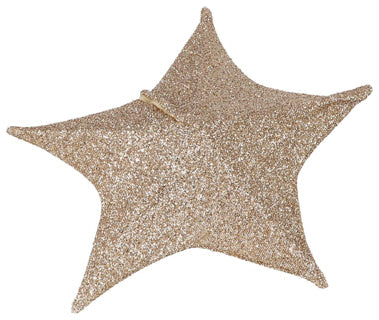 Christmas star 50 cm 30 LED fabric gold