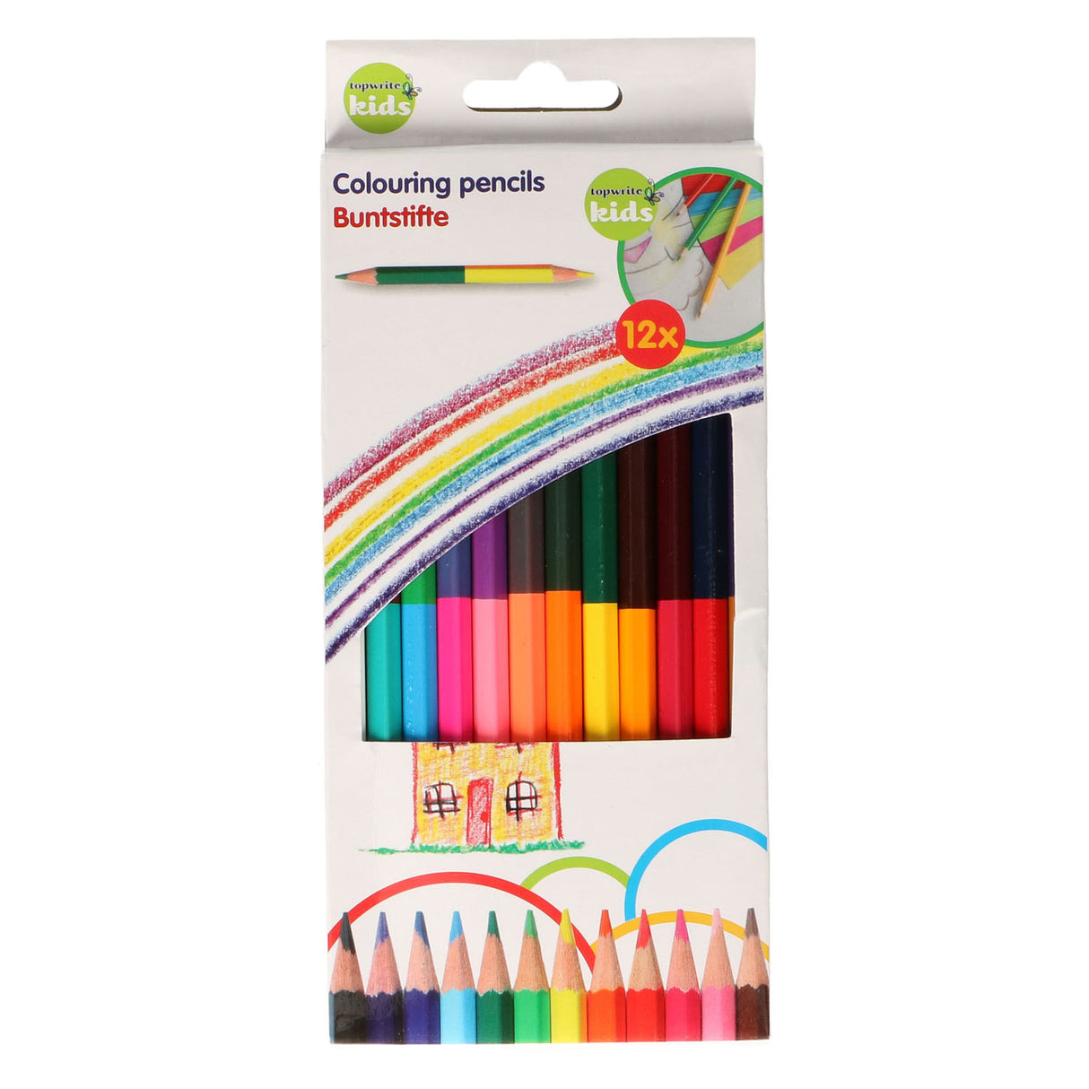 Double colored pencil, 12 pcs.