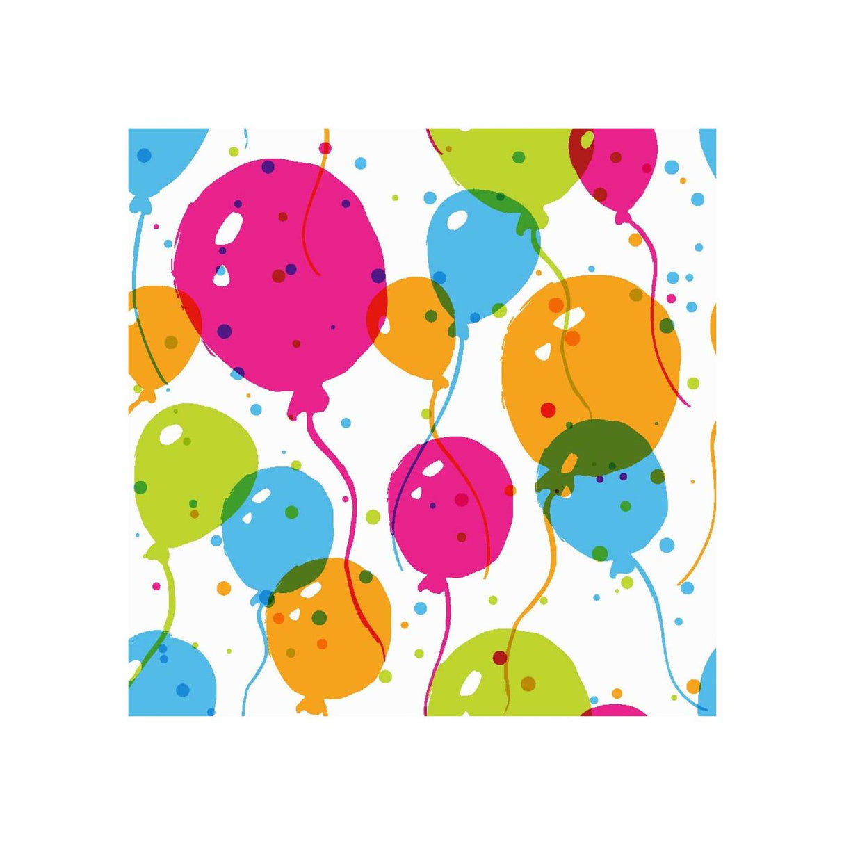 Napkins splash balloons 33x33 cm | 4 pieces