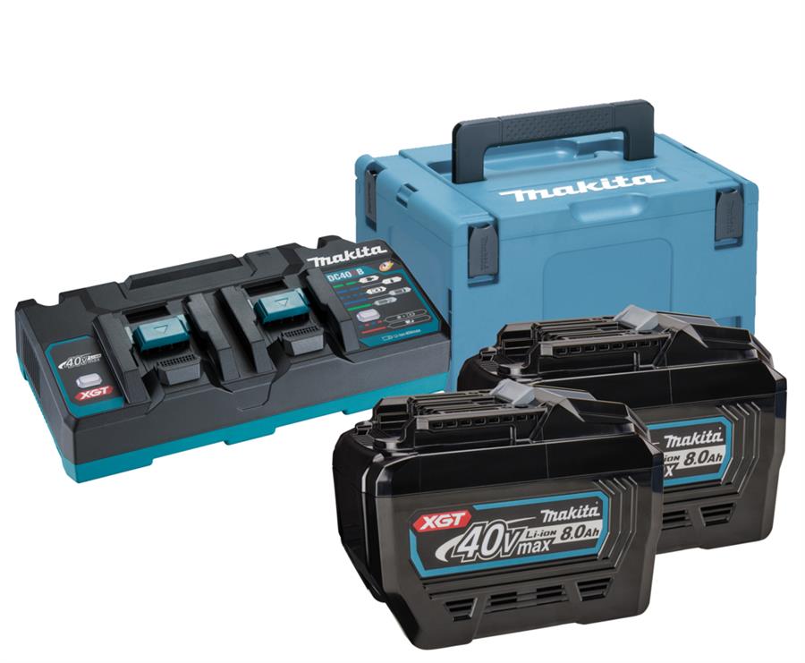 Makita accu startset xgt dc40rb 2xbl4080f