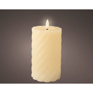 Led kaars wax steady binnen creme h.14.8cm d.7.5cm