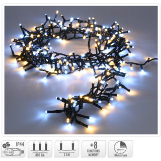Other brands Microcluster Christmas lighting 400 LEDs 8 m Warm White Black
