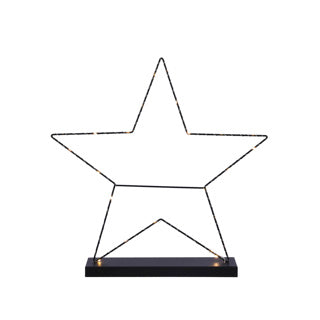 Decoration star black 25 LED Battery Operated B9XD55cm