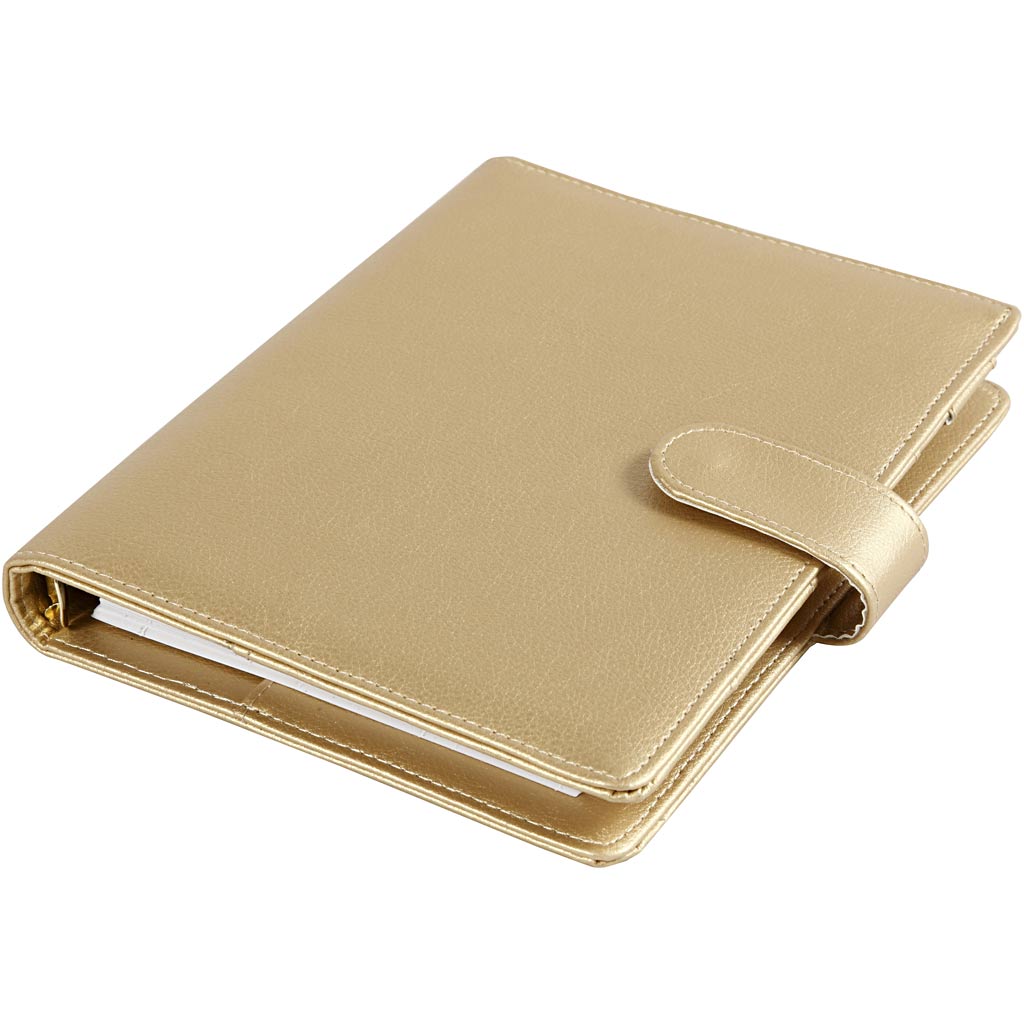 Creativ company planner bullet journal, size 19x23.5x4 cm, ring binder, gold, 1 piece